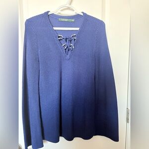 Lauren Ralph Lauren Womens Lace-Neck Pullover Sweater. Size large.
